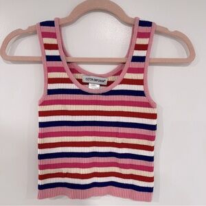 Cotton Emporium Women’s Cropped Striped Tank Top Sz XS